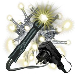 Lampki choinkowe 100 LED wewnętrzne 10m ciepłe białe IP20 zasilane sieciowo