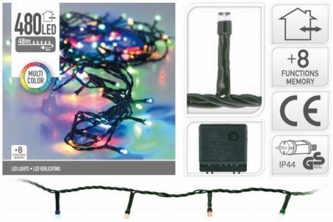 Lampki choinkowe 480 LED kolorowe zewnętrzne 48m lampki dekoracyjne