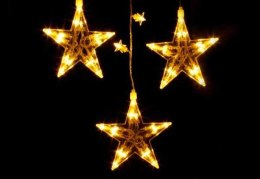 Łańcuch świąteczny z gwiazdami 100 LED ciepła biel 80cm zasilanie sieciowe IP20