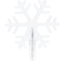 Płatki śniegu na słupkach 5 szt. dekoracja zewnętrzna 15led IP44 na baterie światło kolorowe Timer