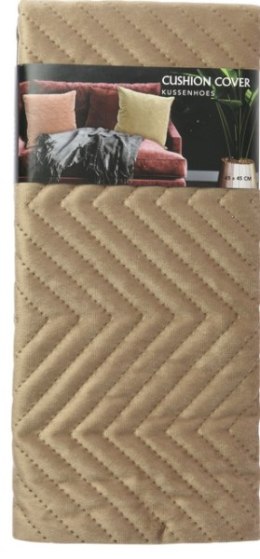 Poszewka dekoracyjna jasny brąz na poduszkę 45 x 45 cm z wytłoczonym wzorem Wzór:2