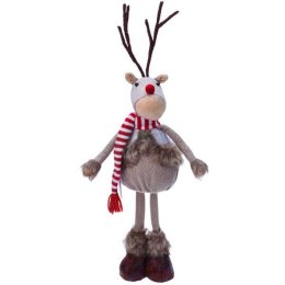 Renifer stojący 48cm figurka świąteczna biało brązowy