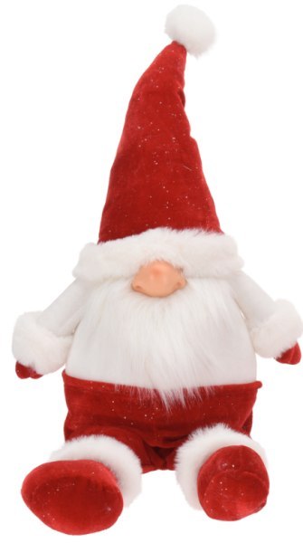 Skrzat Mikołaj Krasnal figurka siedzący dekoracja świąteczna 55cm Wzór: 1