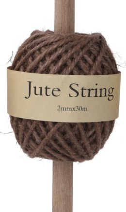 Sznurek jutowy ozdobny na drewnianej rolce 30 m brązowy