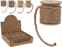 Sznurek jutowy ozdobny pakowy na drewnianej szpuli 500 cm