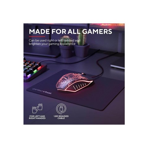 Trust GXT105X IZZA - Mysz optyczna dla graczy przewodowa LED 4000 DPI