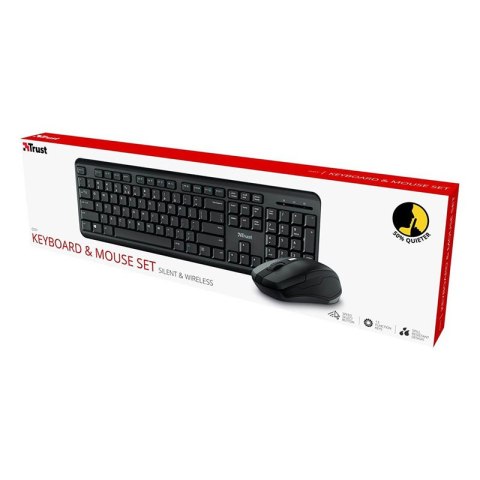 Trust ODY - Zestaw klawiatura i mysz bezprzewodowa (Czarny)