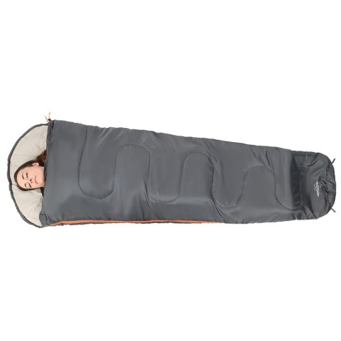 Spiwór turystyczny mumia XXL 230x80/50cm - SZARY