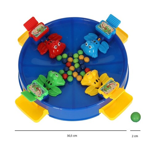 Gra zręcznościowa głodne żabki skaczące żaby 4 graczy 3+ XXL niebieska