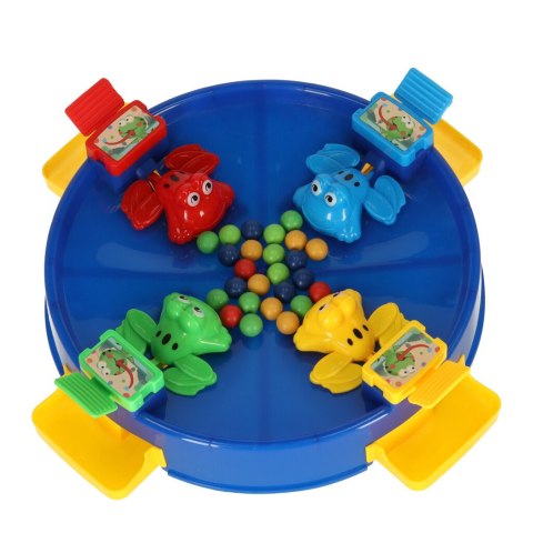 Gra zręcznościowa głodne żabki skaczące żaby 4 graczy 3+ XXL niebieska