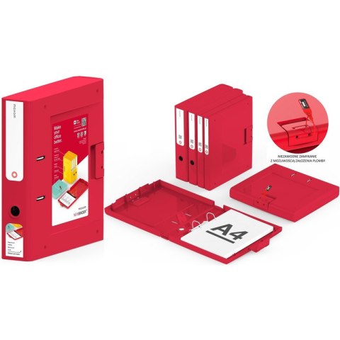 Segregator Maxom NewBinder A4/70mm czerwony