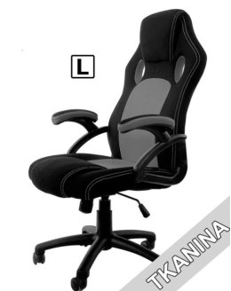 Fotel obrotowy do biurka CARRERA L GREY FABRIC