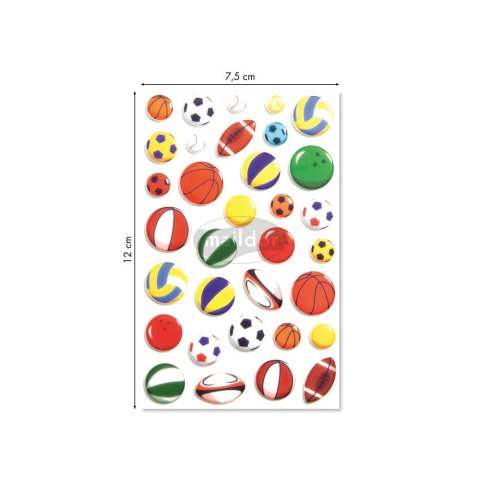 Naklejki 3D wypukłe Piłki