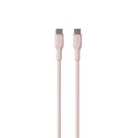 PURO ICON Soft Cable - Kabel USB-C do USB-C 1.5 m (Dusty Pink)