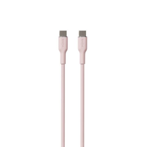 PURO ICON Soft Cable - Kabel USB-C do USB-C 1.5 m (Dusty Pink)