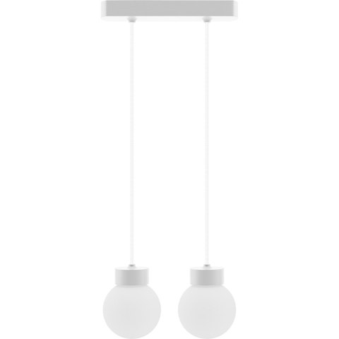 Lampa wisząca Barrel-Orb Kula 2pł biały