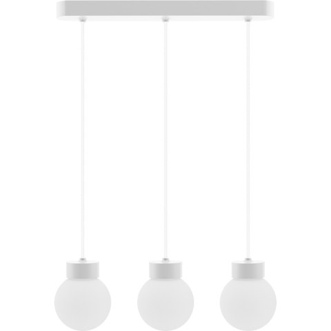 Lampa wisząca Barrel-Orb Kula 3pł biały