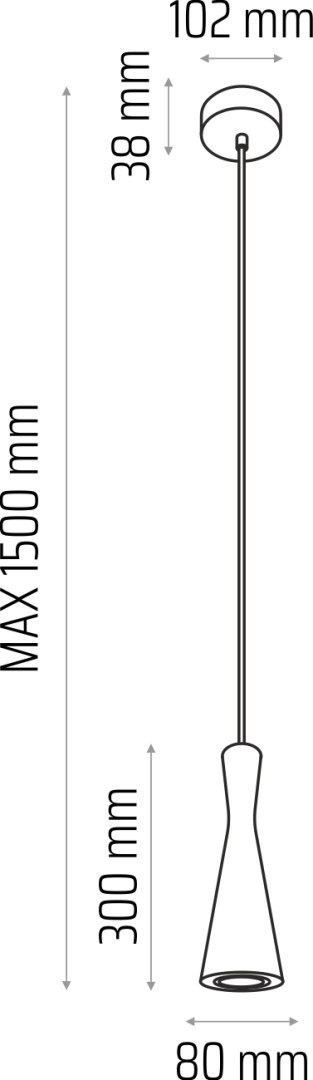 Lampa wisząca biała Vegas 1 pł