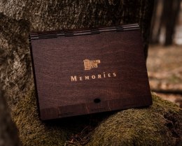 Drewniane pudełko na zdjęcia 15x23cm Memmories