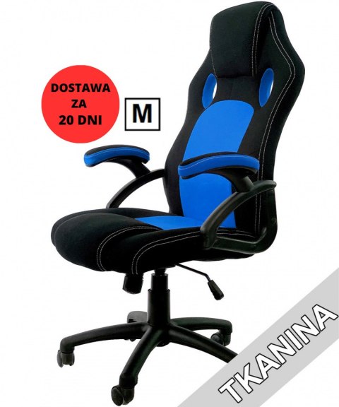 Fotel obrotowy do biurka CARRERA M BLUE FABRIC