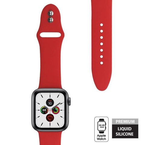 Crong Liquid - Pasek do Apple Watch 38/40 mm (czerwony)