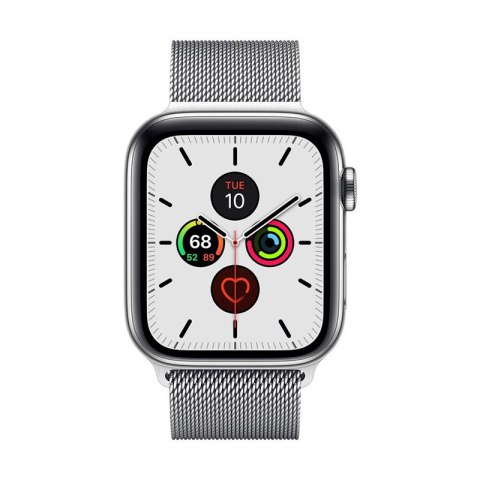 Crong Milano Steel - Pasek ze stali nierdzewnej do Apple Watch 42/44 mm (srebrny)