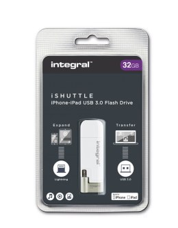 Integral iShuttle - pamięć przenośna 32 GB ze złączem USB oraz Lightning MFi