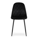 Krzesło ASTI - czarny aksamit x 4