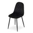 Krzesło ASTI - czarny aksamit x 4
