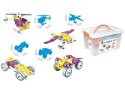 Klocki Elastyczne, Konstrukcyjne 100 El. Formuła 1, Quad, Helikopter, Samolot Do Rozkręcania I Skręcania 4w1