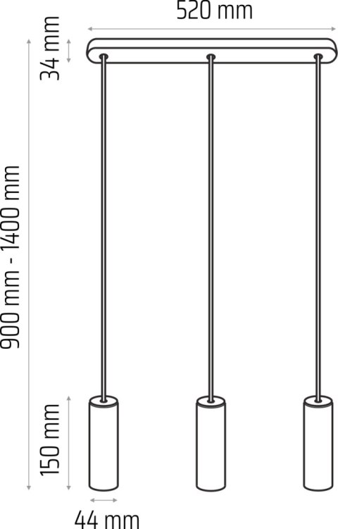 Lampa wisząca biała Madera 3 pł