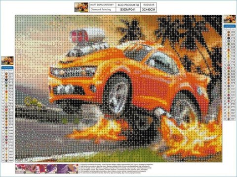 Haft Diamentowy, Obraz, Mozaika Diamentowa Diamond Painting, OGNISTE CAMARO 40x30cm SAMOCHÓD AUTO