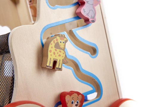 Pchacz dla dziecka chodzik drewniany kostka edukacyjna 6w1