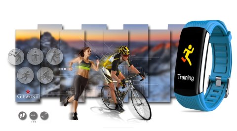 Smartband Giewont Czarny GW200-7 + Pasek Niebieski