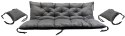 Zestaw ogrodowy 100x60x50cm + 2 poduszki wodoodporny szary