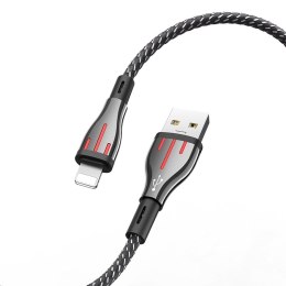 Borofone Highway - kabel połączeniowy USB do Lightning 1.2 m (czarny/szary)