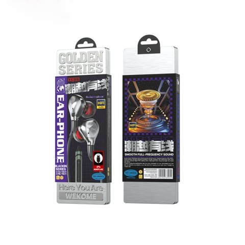 WEKOME YC06 Blackin Series - Słuchawki przewodowe HiFi Lightning (Czarny)