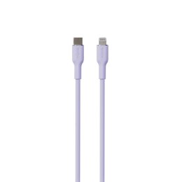 PURO ICON Soft Cable - Kabel USB-C do Lightning certyfikat MFi 1.5 m (Tech Lavender)