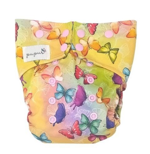 Pieluszka z kieszonką OS dwurzędowa, MOTYLE