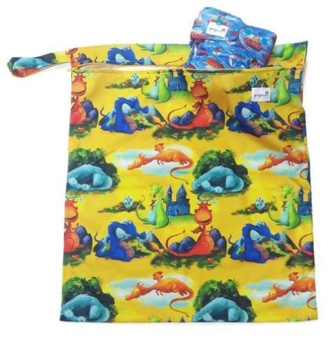 DUŻY worek na pieluszki SMOKI 50x55cm