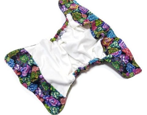 Pieluszka z kieszonką OS dwurzędowa, SUKULENTY