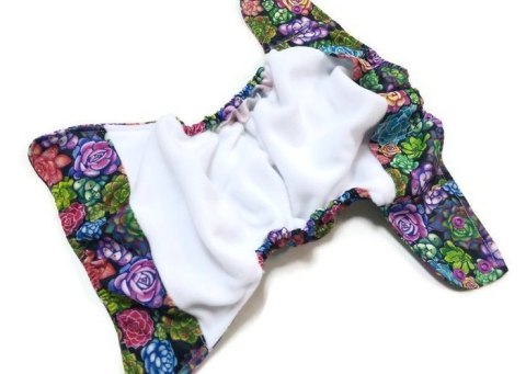 Pieluszka z kieszonką OS dwurzędowa, SUKULENTY