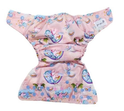 Pieluszka z kieszonką OS dwurzędowa, JEDNOROŻCE