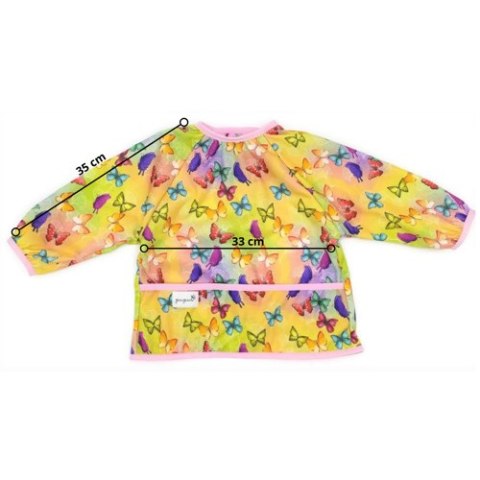 Śliniak fartuszek z rękawami - Motyle