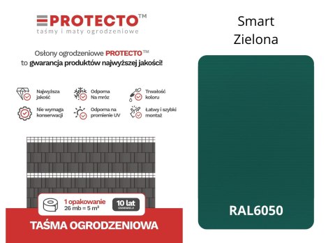 Taśma ogrodzeniowa 26mb Thermoplast® SMART 190mm ZIELONA