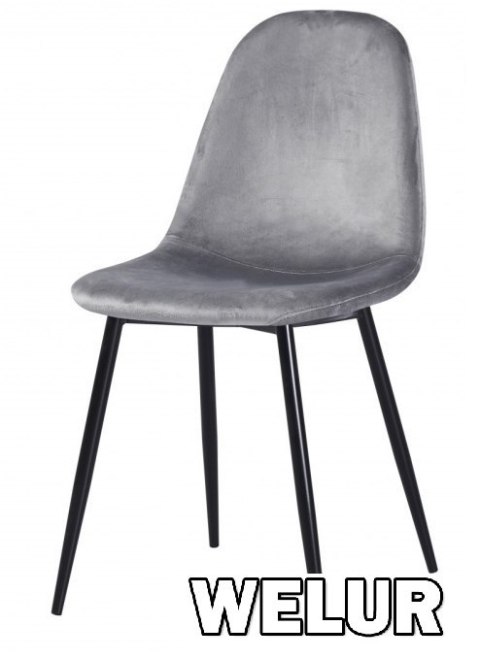 Krzesło tapicerowane GIULIA VELVET GREY