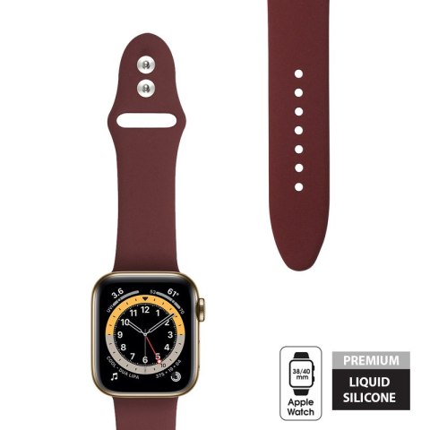 Crong Liquid - Pasek do Apple Watch 38/40 mm (bordowy)