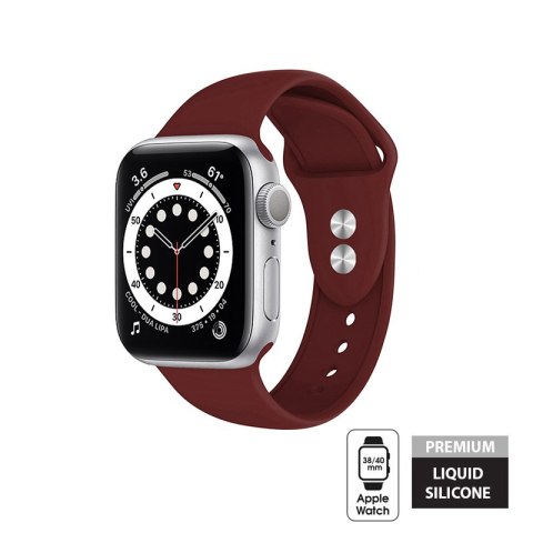 Crong Liquid - Pasek do Apple Watch 38/40 mm (bordowy)