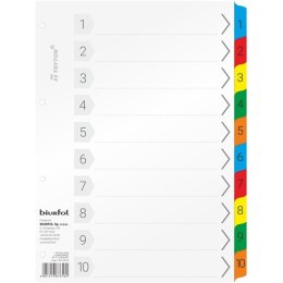 Przekładki kartonowe Biurfol A4 1-10 numeryczne