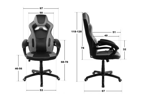 Fotel obrotowy do biurka REVENTON RED PU